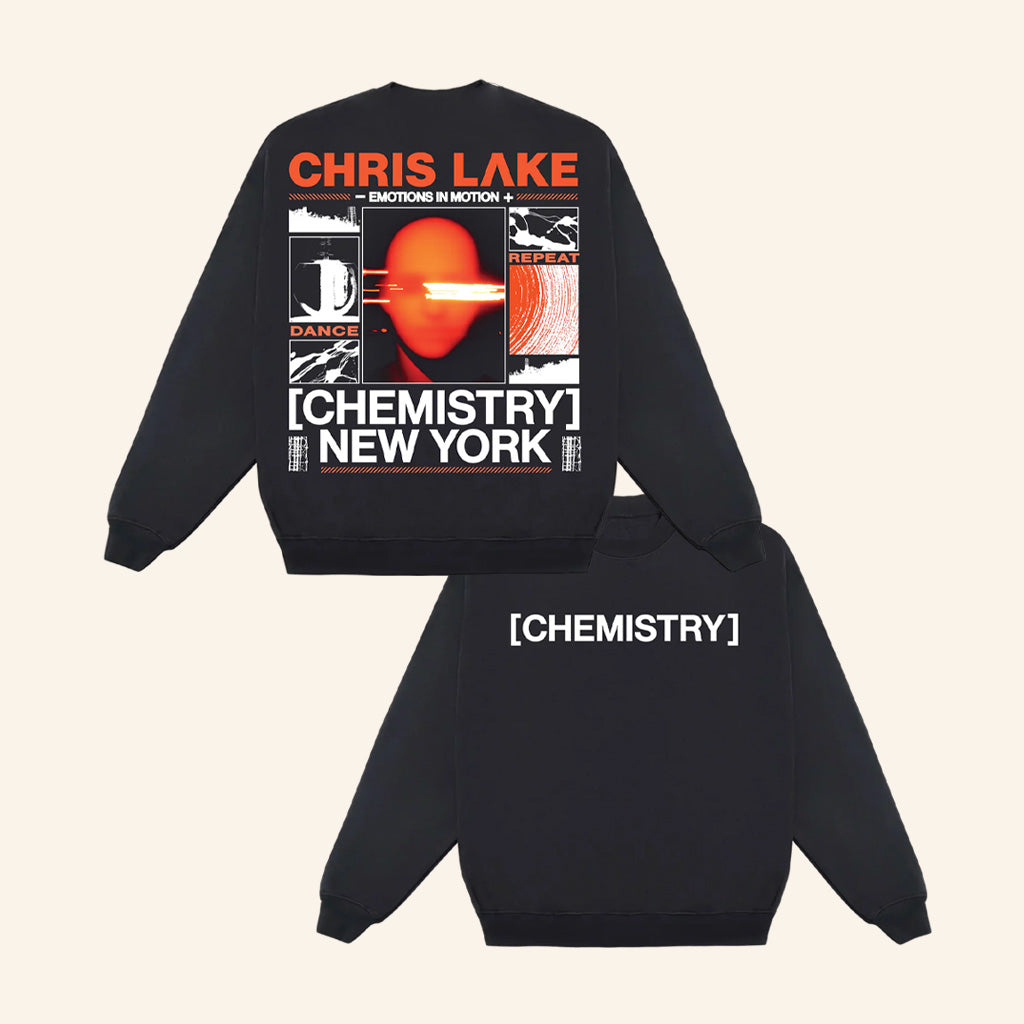 Chris Lake Merch New York Head Sweatshirt Navy New York Chemistry Album Tour 2025 Apparel