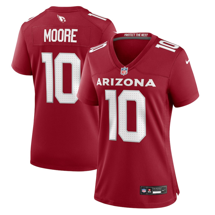 Chris Moore 10 Arizona Cardinals Women's Game Jersey - Cardinal - JSDV590