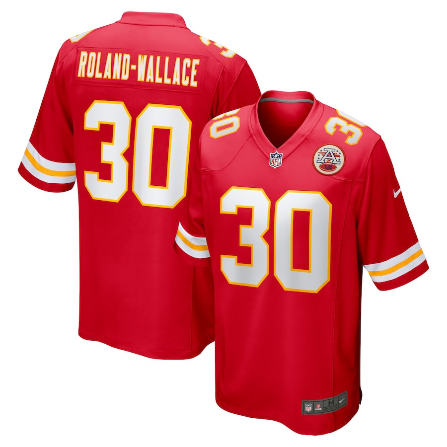 Chris Roland-Wallace 30 Kansas City Chiefs Game Men Jersey - Red - JS671