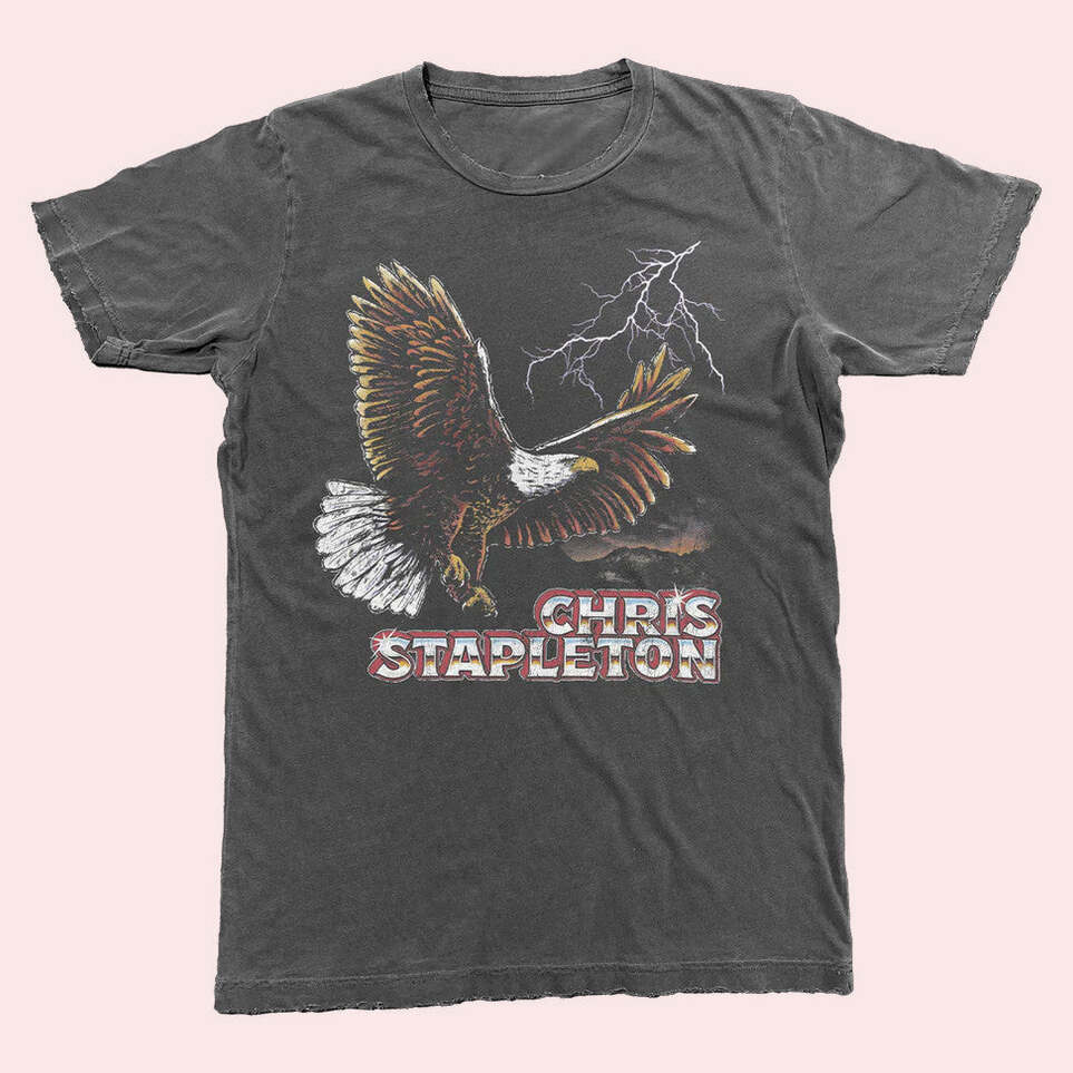Chris Stapleton Merch Vintage Eagle T-Shirt Gift Ideas For Boyfriend Gifts For Best Friend