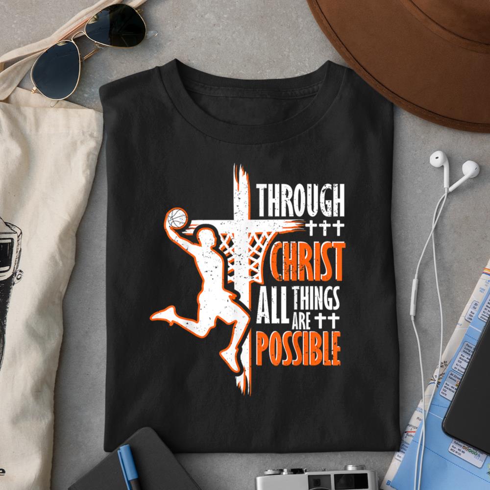 Christian basketball jesus christ basketball religious funny T-Shirt