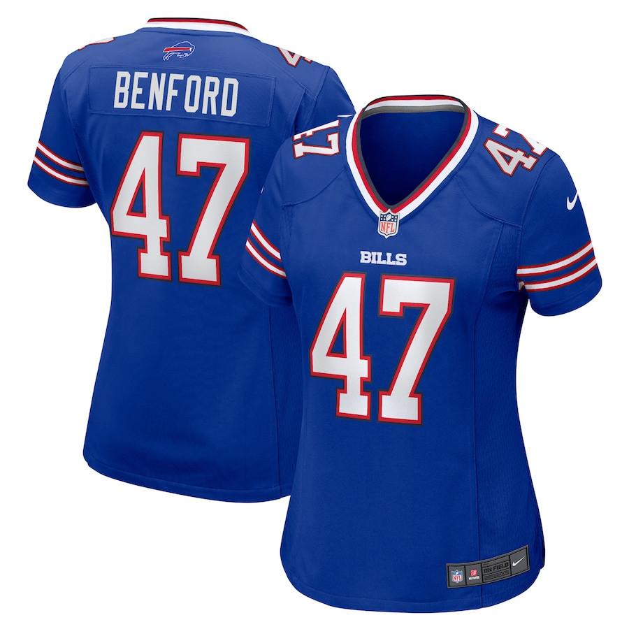Christian Benford 47 Buffalo Bills Women Game Jersey - Royal - JS247