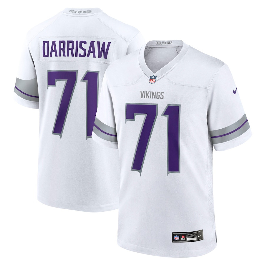 Christian Darrisaw 71 Minnesota Vikings Alternate Game Men Jersey - White - JSDV266