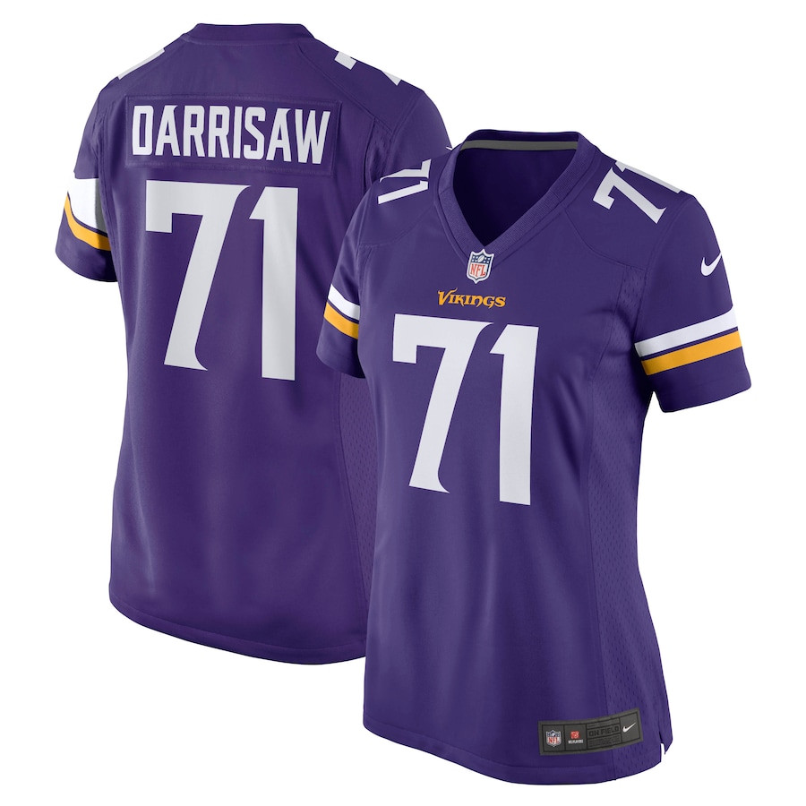 Christian Darrisaw 71 Minnesota Vikings Women's Game Jersey - Purple - JSDV224