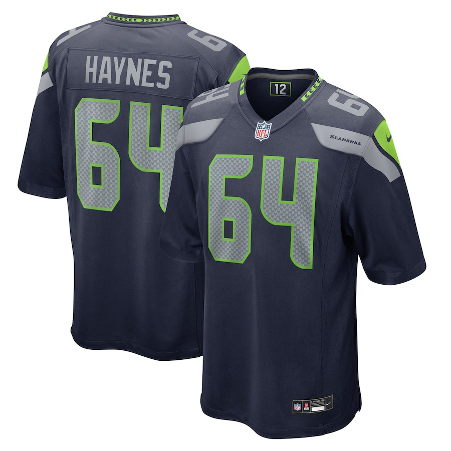 Christian Haynes 64 Seattle Seahawks Game Men Jersey - College Navy - JSDV521