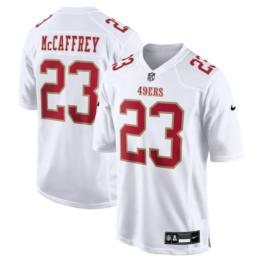 Christian McCaffrey 23 San Francisco 49ers Fashion Game Men Jersey - Tundra White - JSDV150