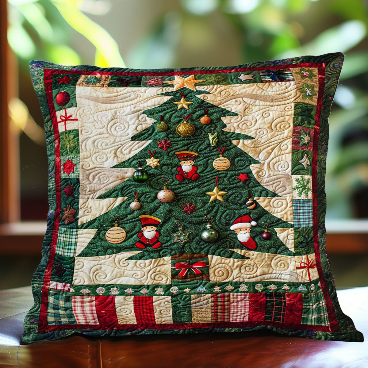 Christmas Tree Quilt Pillow Case Cute Christmas Holiday Pillow Covers Geat Xmas Presents