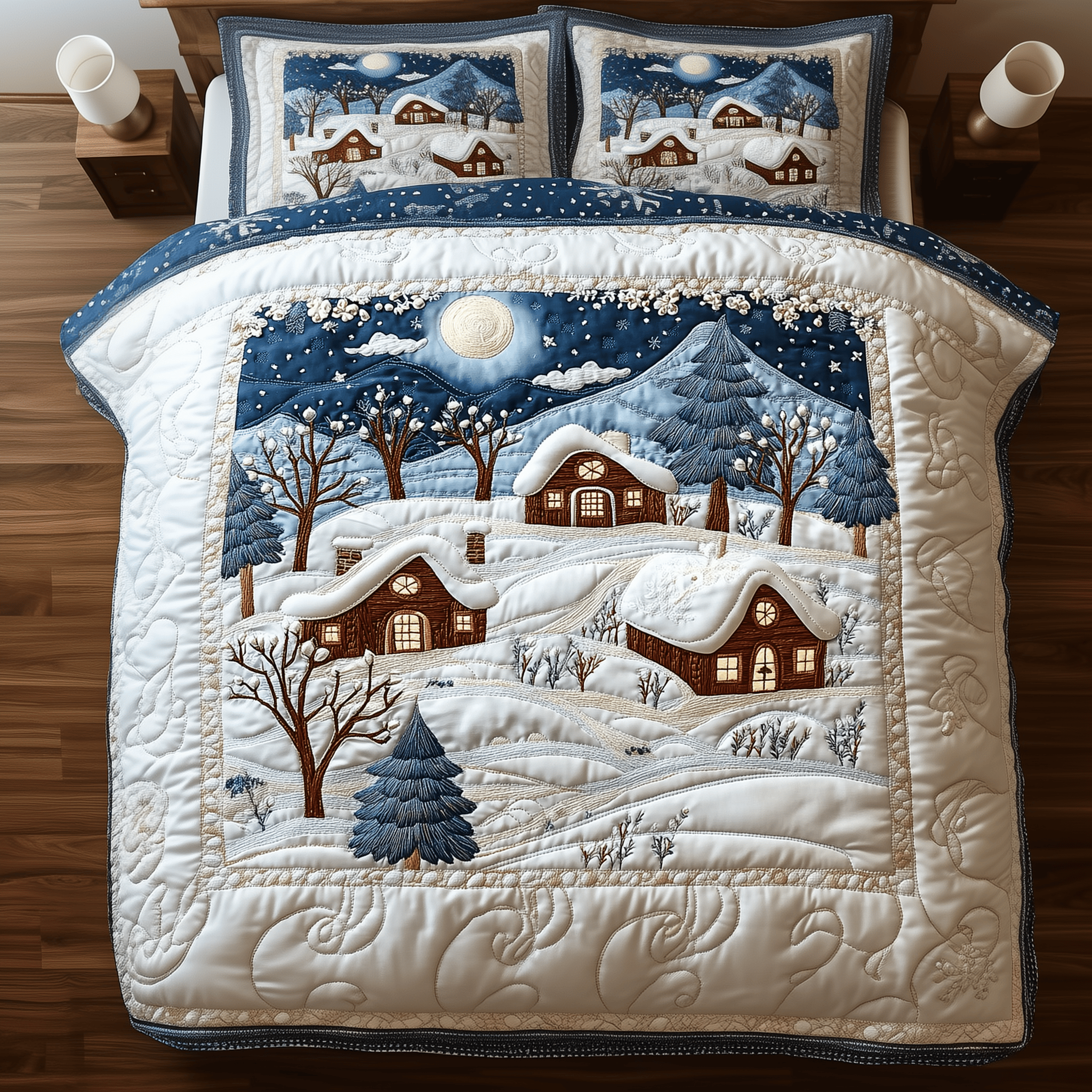 Christmas Village Quilted Bedding Set Teacher Christmas Gifts