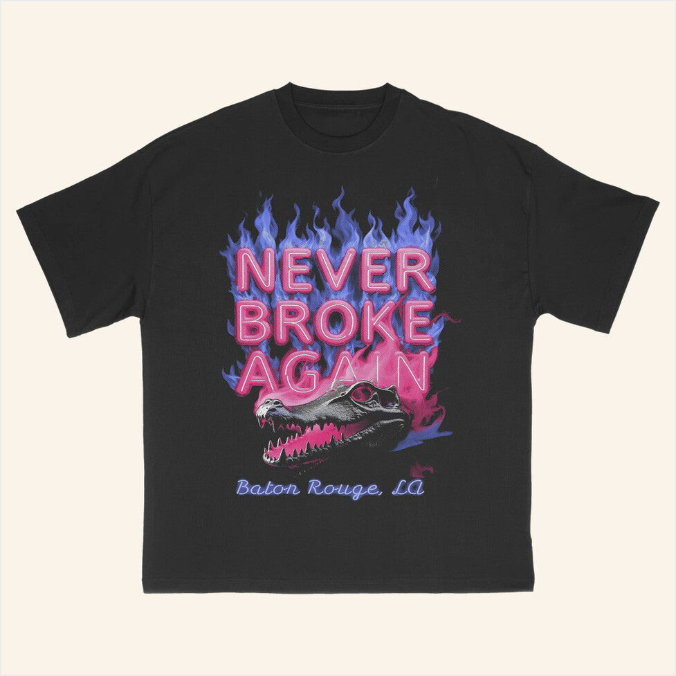 Chrome Gator T-Shirt Never Broke Again Merch Best Birthday Gifts For Dad Gifts For Best Friend