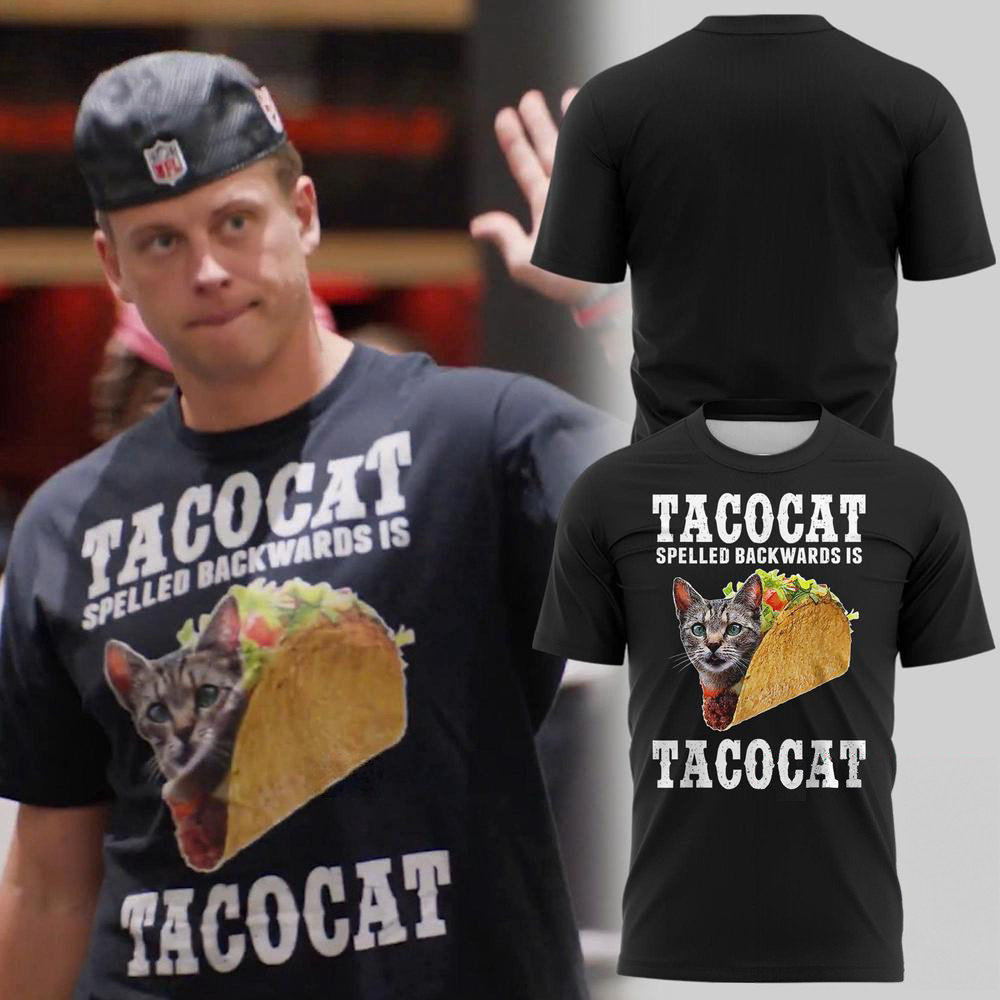 Cincinnati Bengals 2025 Tacocat Spelled Backwards Is Tacocat T-Shirt Gifts For Fans