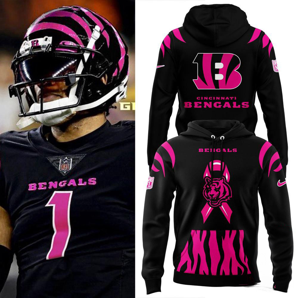 Cincinnati Bengals Breast Cancer 2025 New Design Hoodie Gifts For Fans