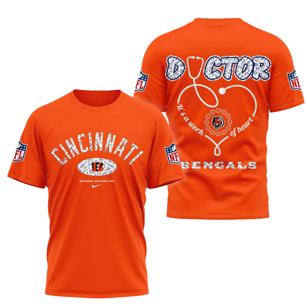 Cincinnati Bengals NFL National Doctors Day Shirt Cincinnati Bengals Merch Fans Gifts
