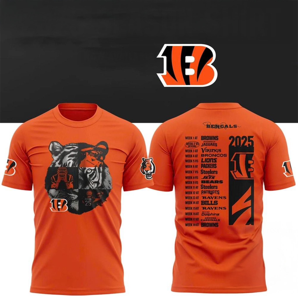 Cincinnati Bengals Now Available 2025 Season T-Shirt Cincinnati Bengals Merch Gifts For Him
