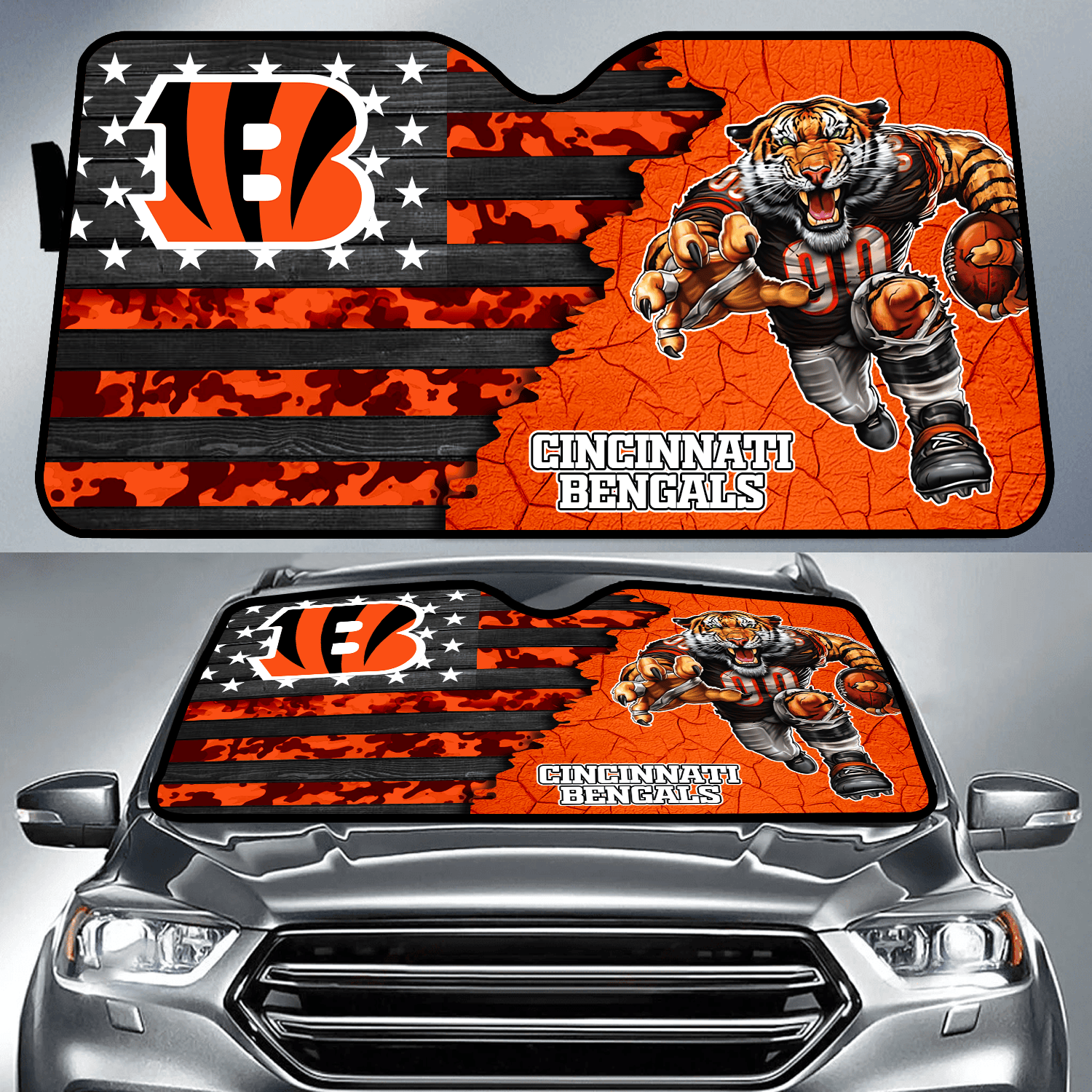 Cincinnati Bengals X NFL Auto Sun Shade Football Fan Gift Ideas