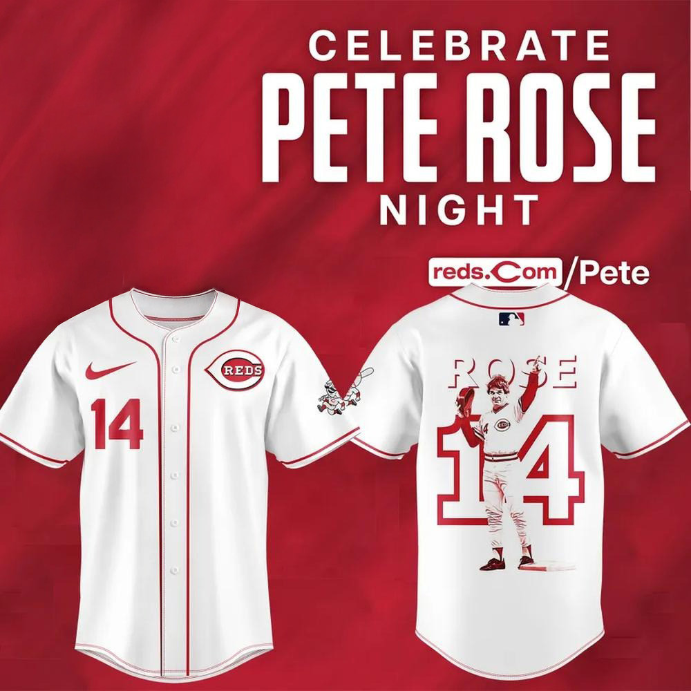Cincinnati Reds Pete Rose Night Limited Edition Baseball Jersey Cincinnati Reds Merch