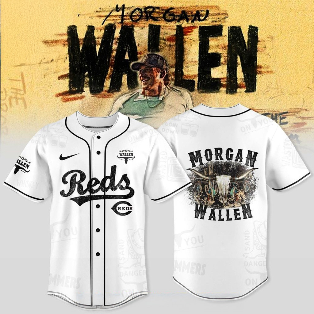 Cincinnati Reds X Wallen Morgan Tour Merch 2025 Jersey Cincinnati Reds Merch Dad Gifts