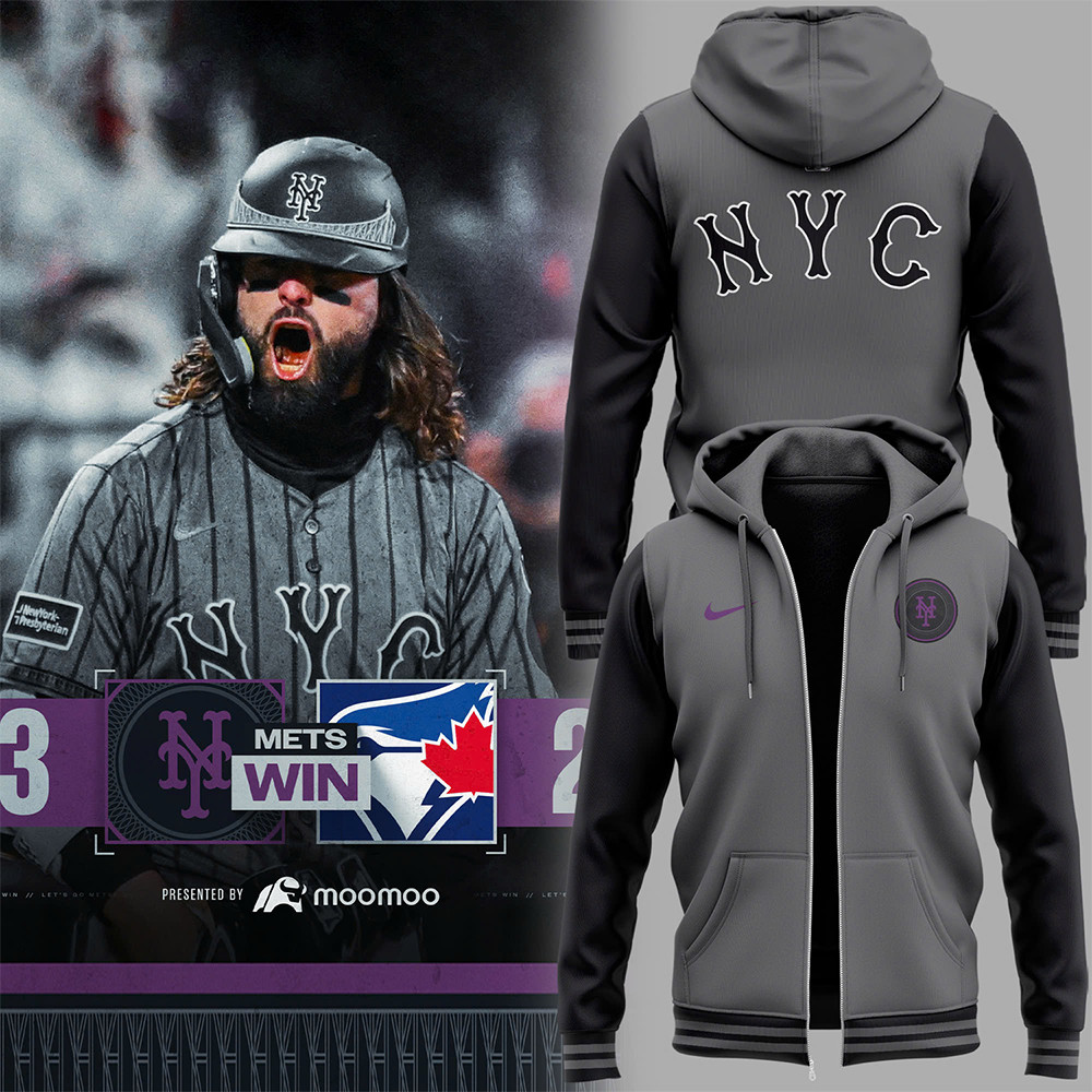 City Connect New York Mets Zip Hoodie Presents For Baseball Lovers
