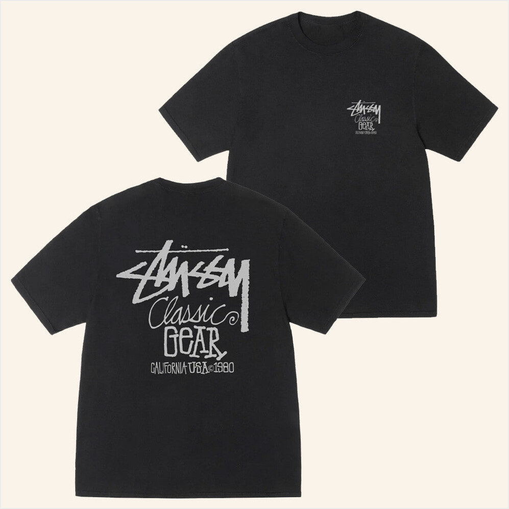 Classic Gear Pigment Dyed T-Shirt Stussy Merch Best Birthday Gifts For Husband Gifts For BFF