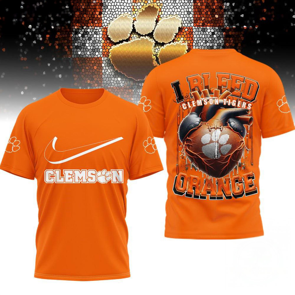 Clemson Tigers 2025 NCAA I Bleed Shirt Clemson Tigers Merch Football Related Gifts