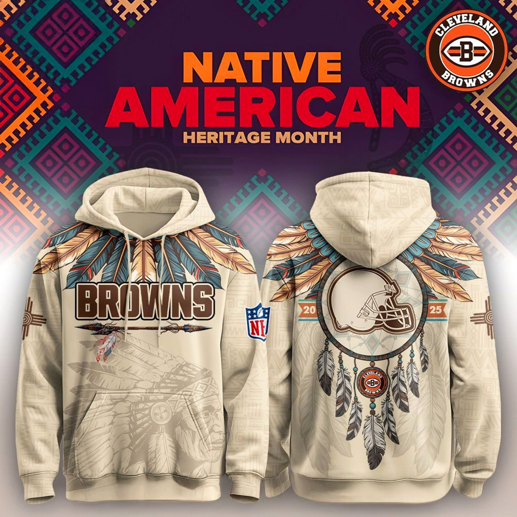 Cleveland Browns Native American Heritage Month Hoodie Cleveland Browns Merch Gift For Fans