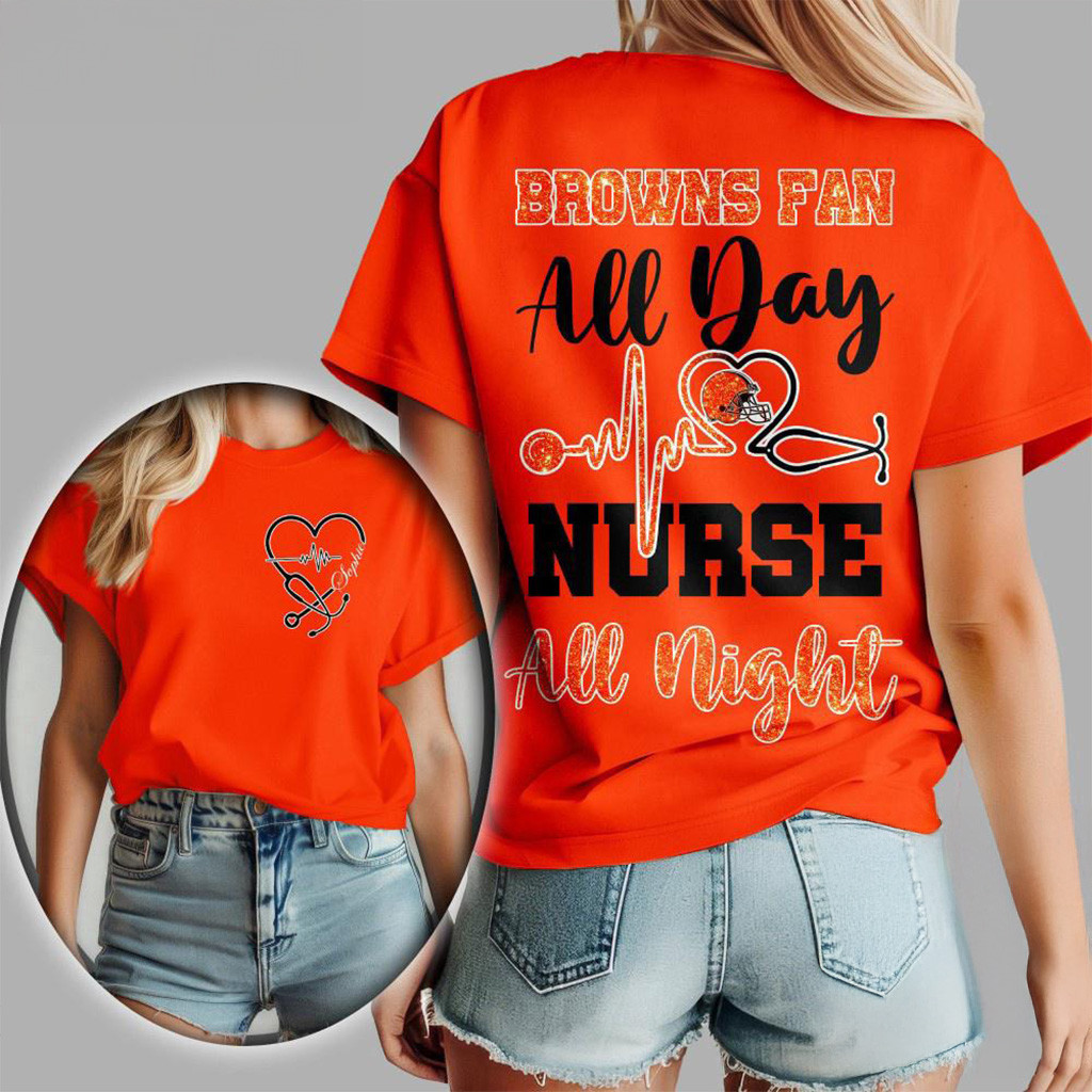 Cleveland Browns NFL All Day Nurse All Night Shirt Cleveland Browns Merch Gifts For Mom