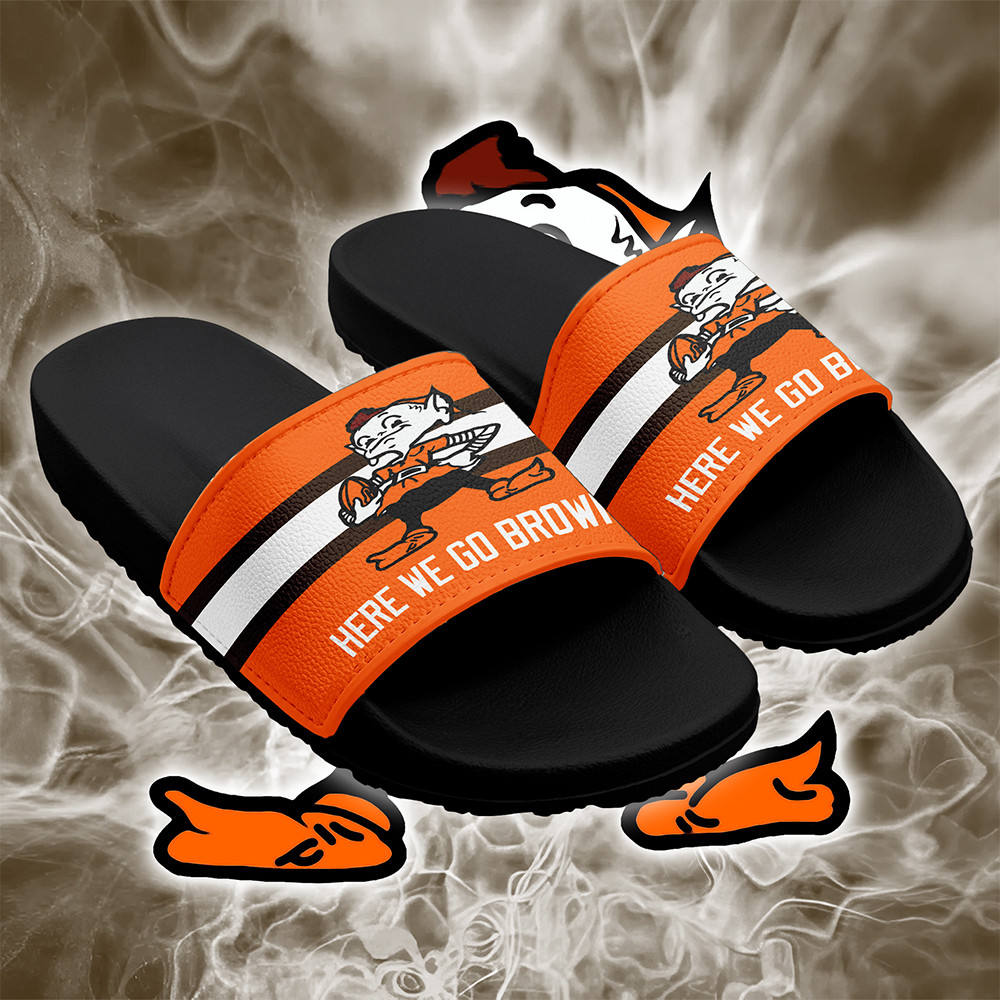 Cleveland Browns Slide Sandals Football Fan Gift Ideas