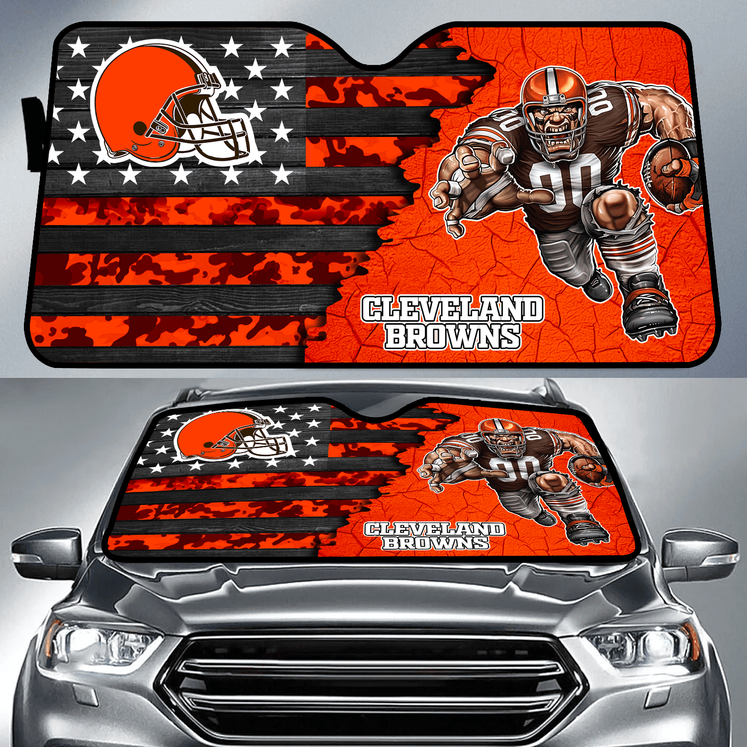 Cleveland Browns X NFL Auto Sun Shade Football Fan Gift Ideas
