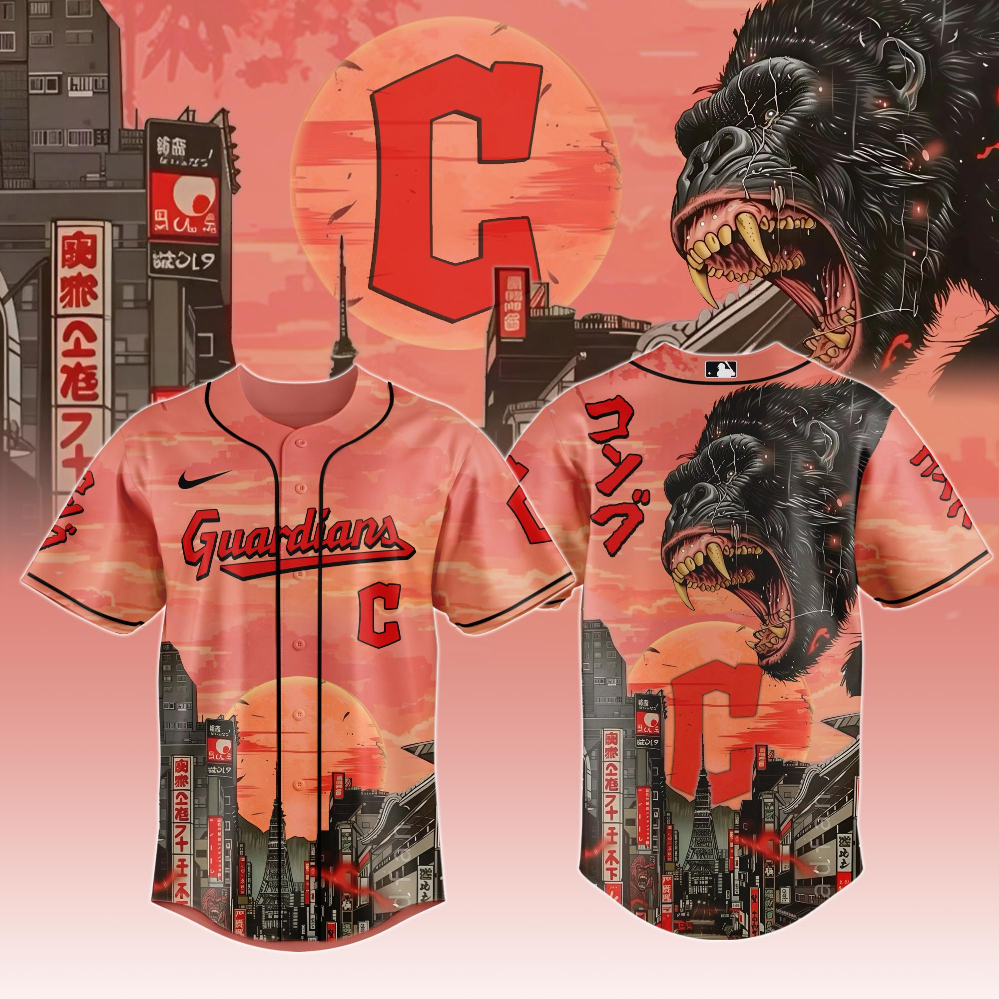 Cleveland Guardians Mlb X Japanese Heritage Kong Baseball Jersey For Fans
