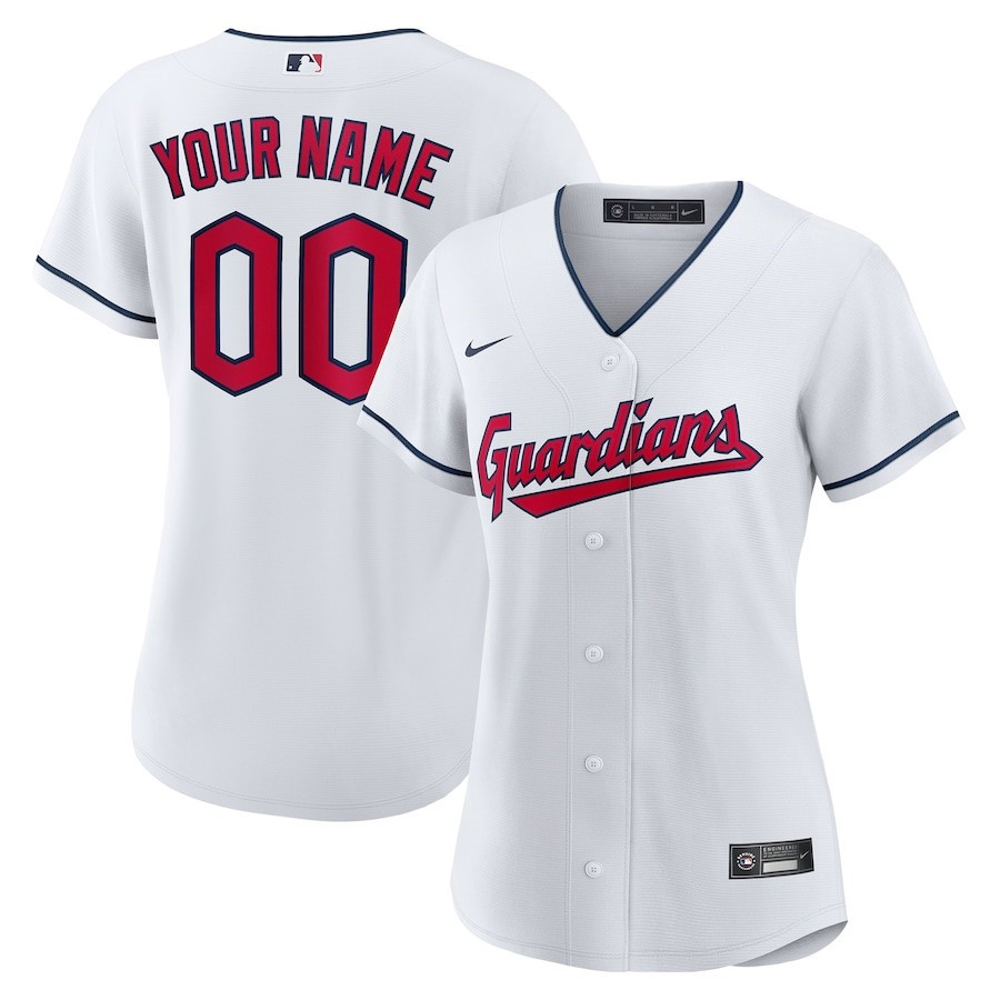 Cleveland Guardians Women's Custom Jersey - White - JS162
