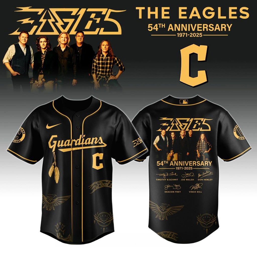 Cleveland Guardians X Eagles Band Music Jersey Shirt 2025 Gift Ideas For Him