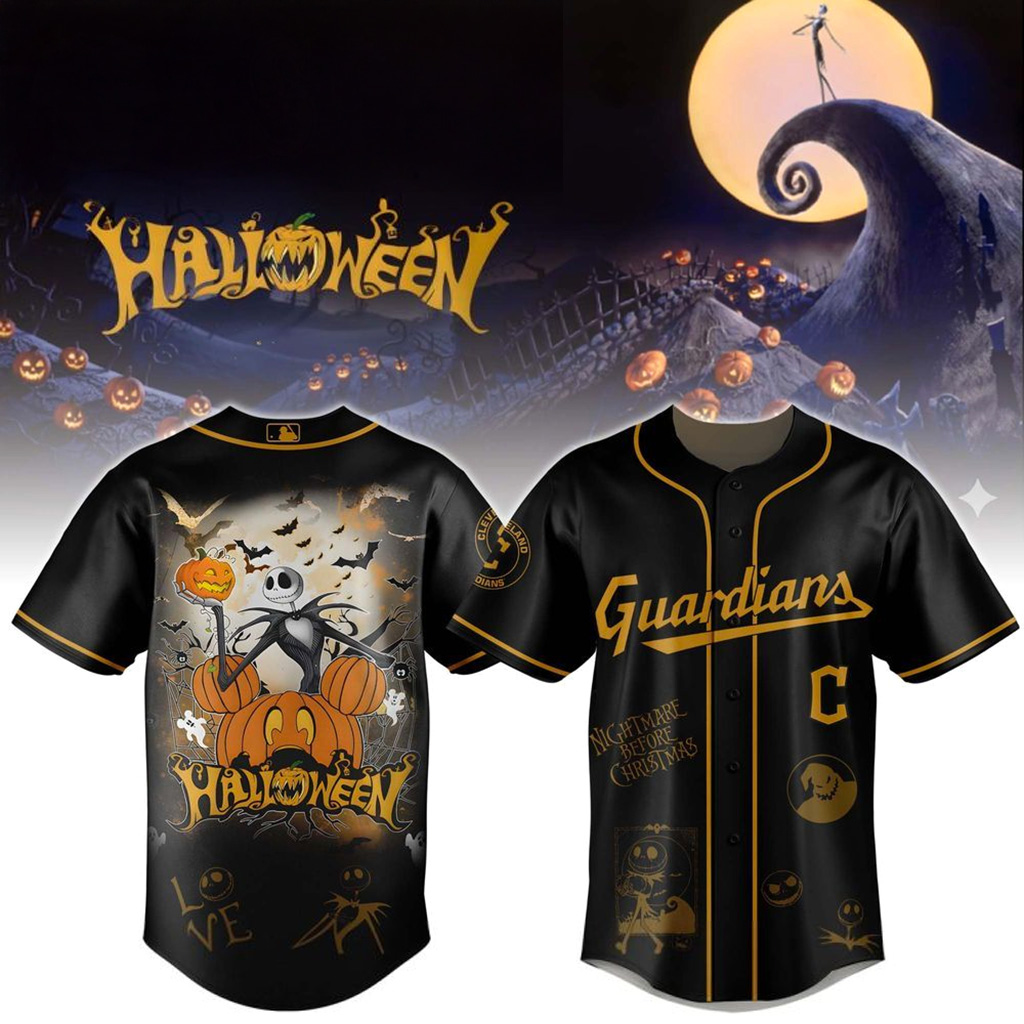 Cleveland Guardians X The Nightmare Halloween Day Jersey Cleveland Guardians Merch Fan Gifts