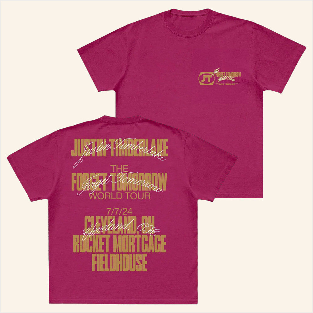 Cleveland Tour Event T-Shirt Justin Timberlake Merch Present For Her Best Friend Birthday Gifts