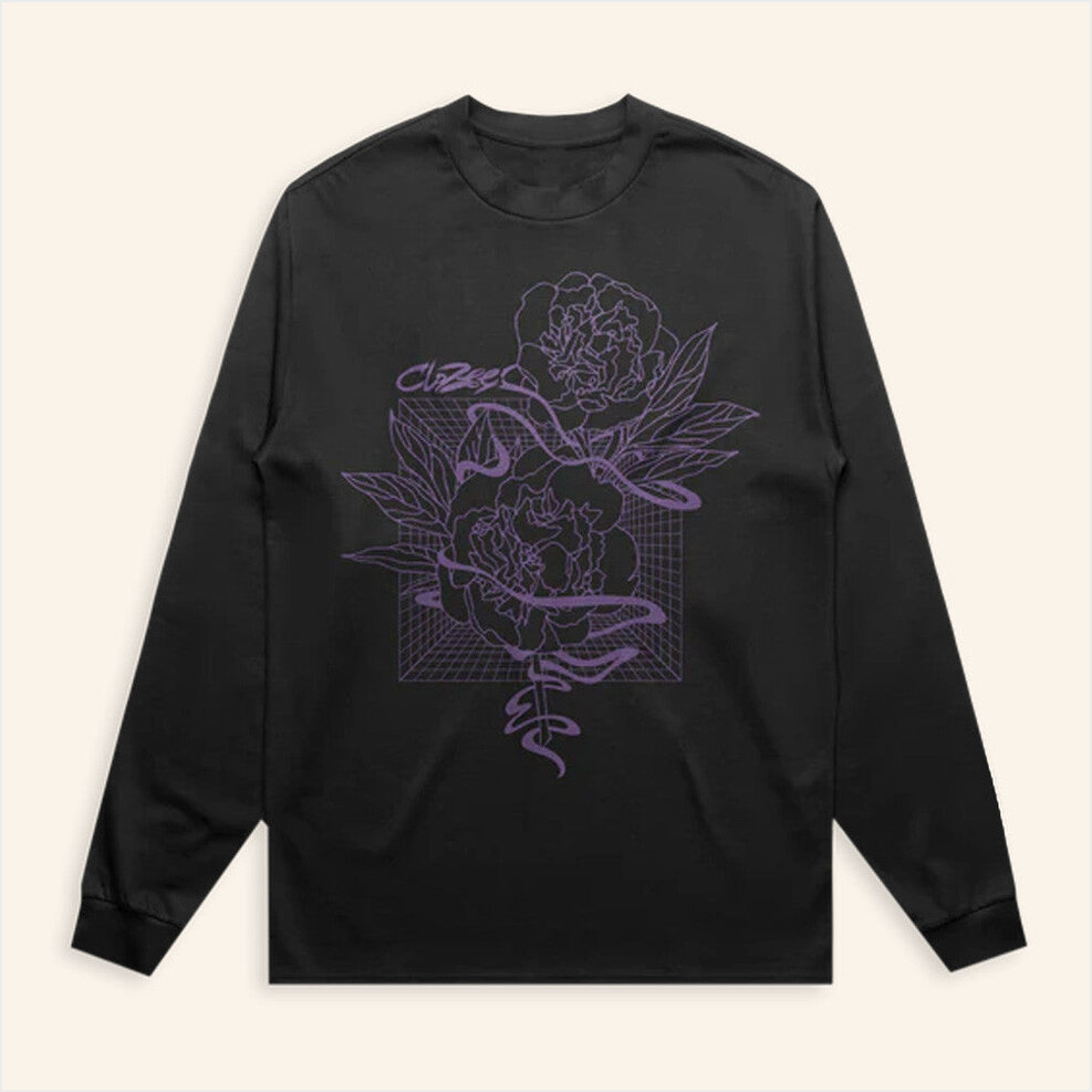 Clozee Rose Noir Long Sleeve T-Shirt Lszee Music Merch Birthday Gifts For Boyfriend BFF Gifts
