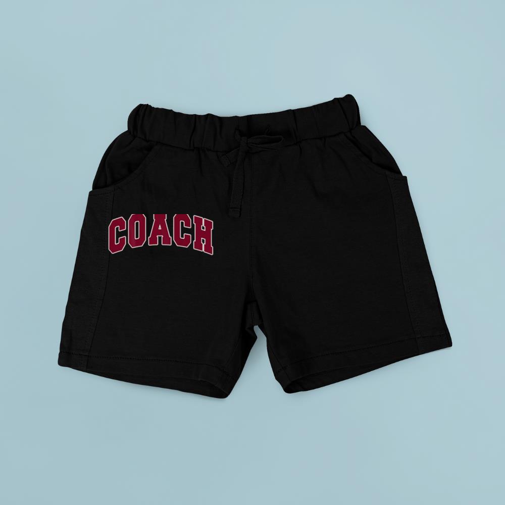 Coach Sports Trainer Vintage Varsity Team Red on the back Short