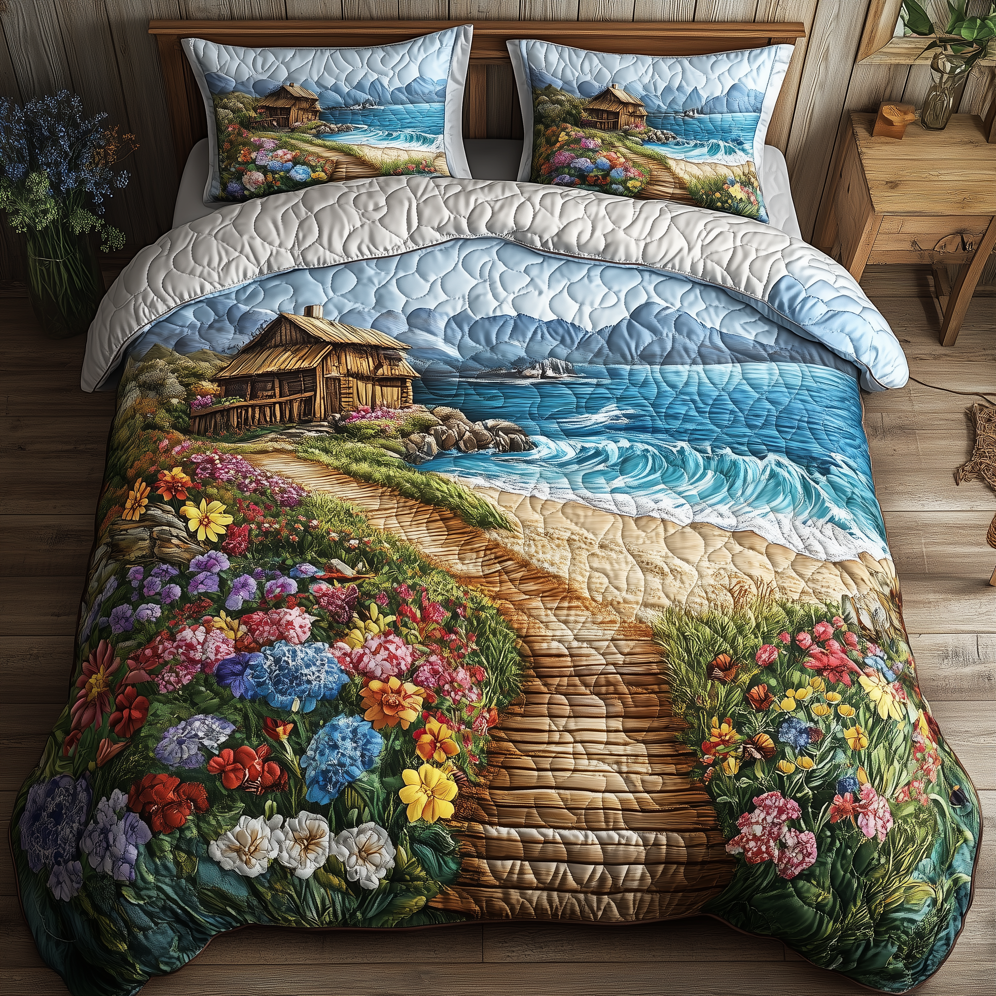 Coastal Dreams Quilted Bedding Set Awesome Duvet Cover Bedspread Set Mothers Day Present Ideas