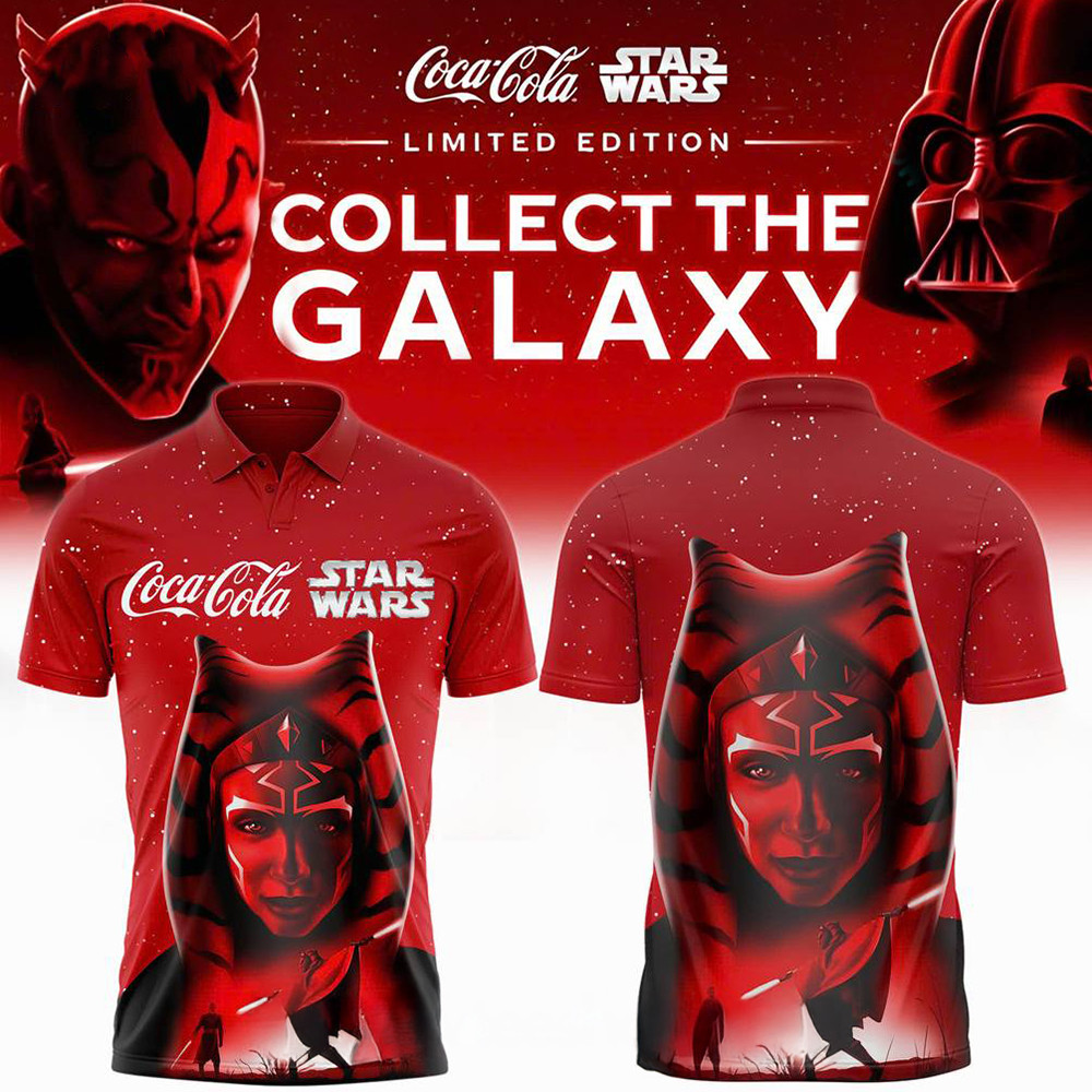 Cocacola X Star Wars Collect Galaxy Polo Shirt 2025 Merch Gifts For Fans