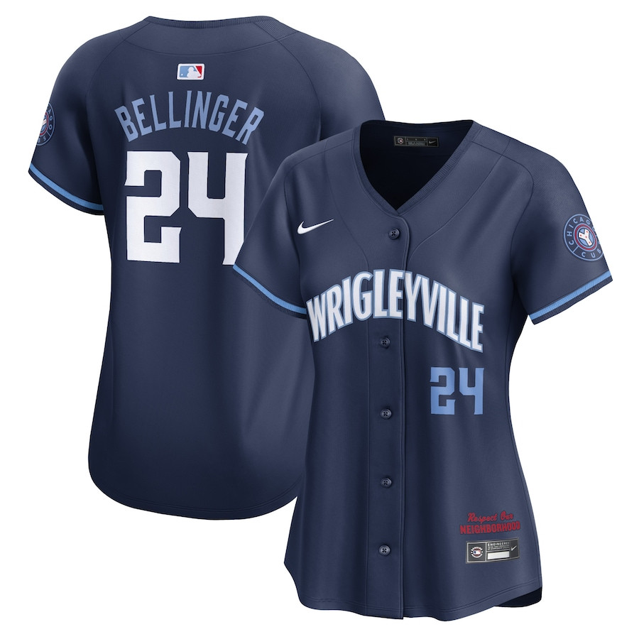 Cody Bellinger 24 Chicago Cubs City Connect Limited Player Women Jersey - Navy - JS729