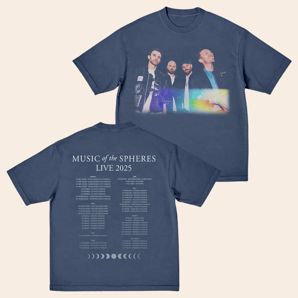 Coldplay Band Photo Shirt Tour 2025 Merch Rock Band Fan Favorite Gifts For Music Lovers