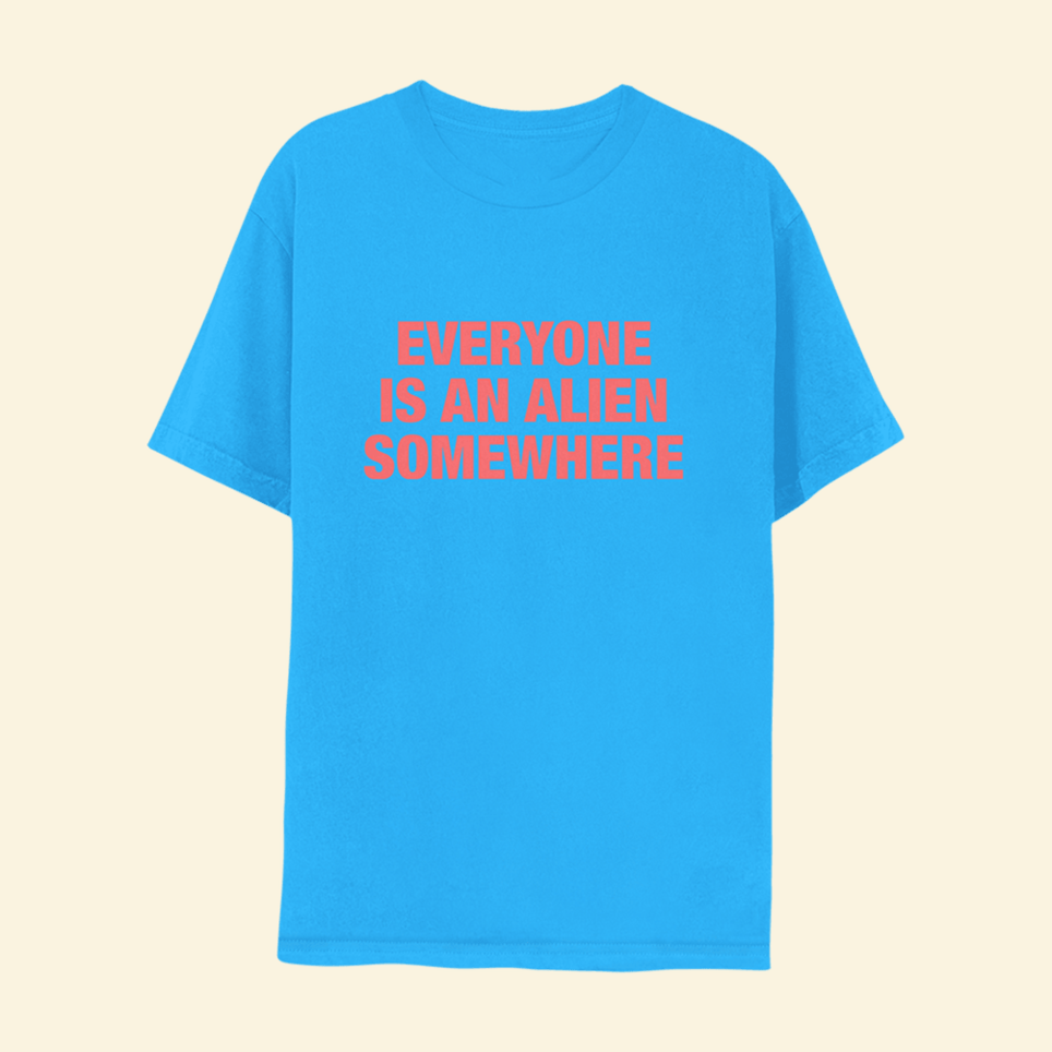 Coldplay Everyone Is An Alien Somewhere Shirt 2025 Blue Tee Gift Ideas For Music Fans Today