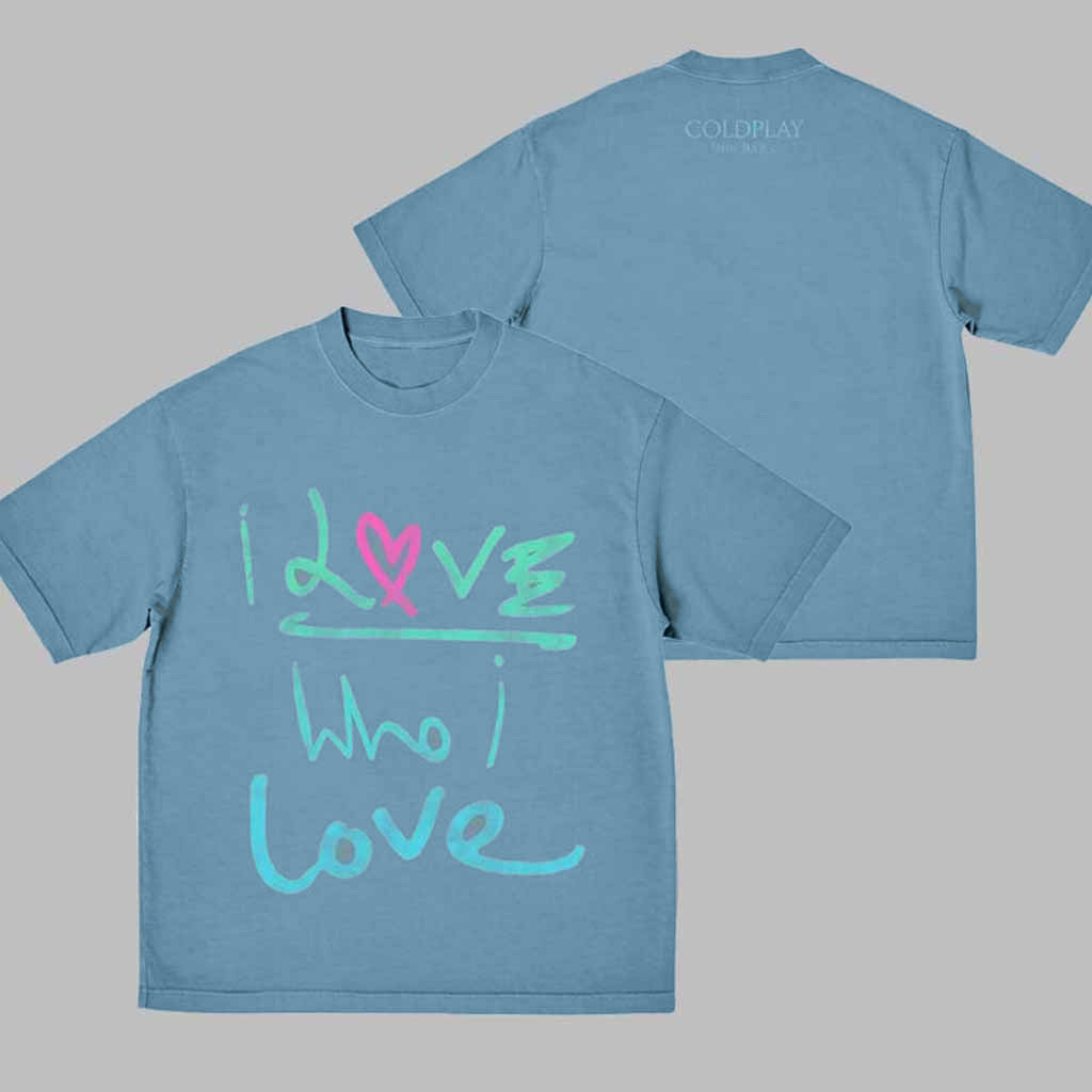 Coldplay Moon Music I Love Who I Love T-Shirt Coldplay Merch Birthday Gifts For Music Lovers