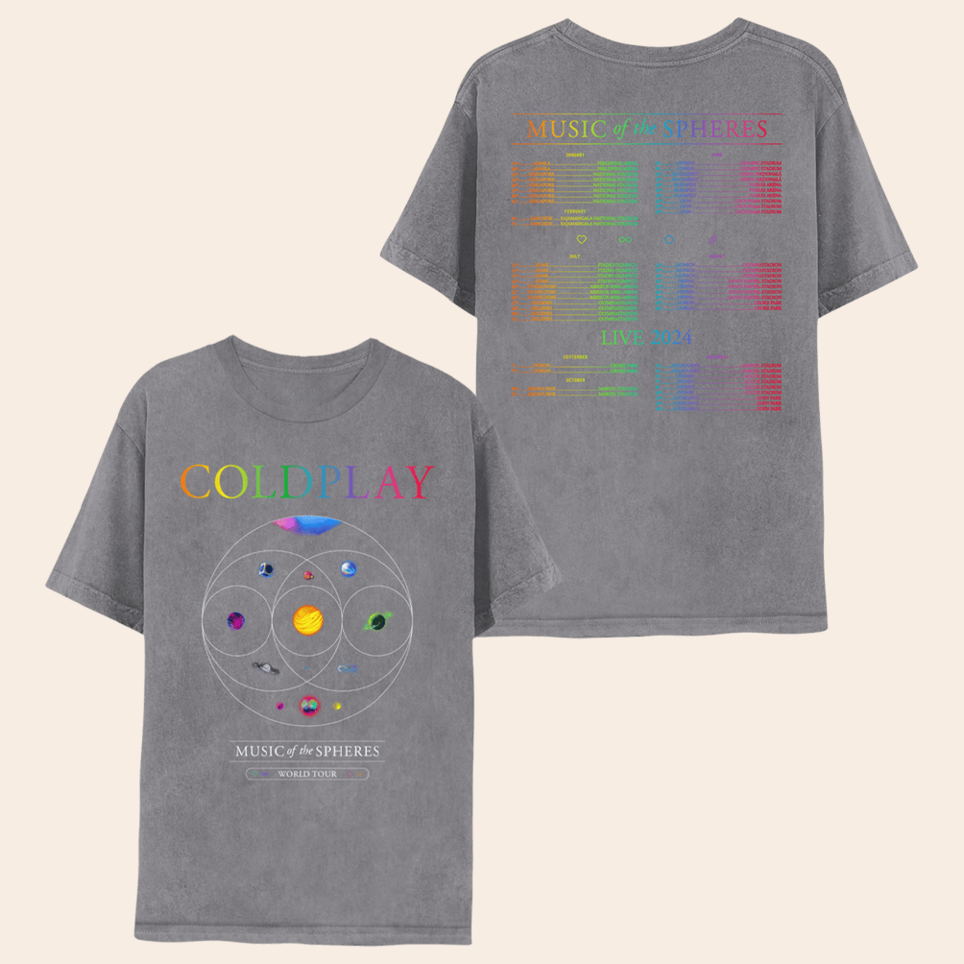 Coldplay Music Of The Spheres World Tour 2024 Shirt Must Have Band Gifts For Fans This Year