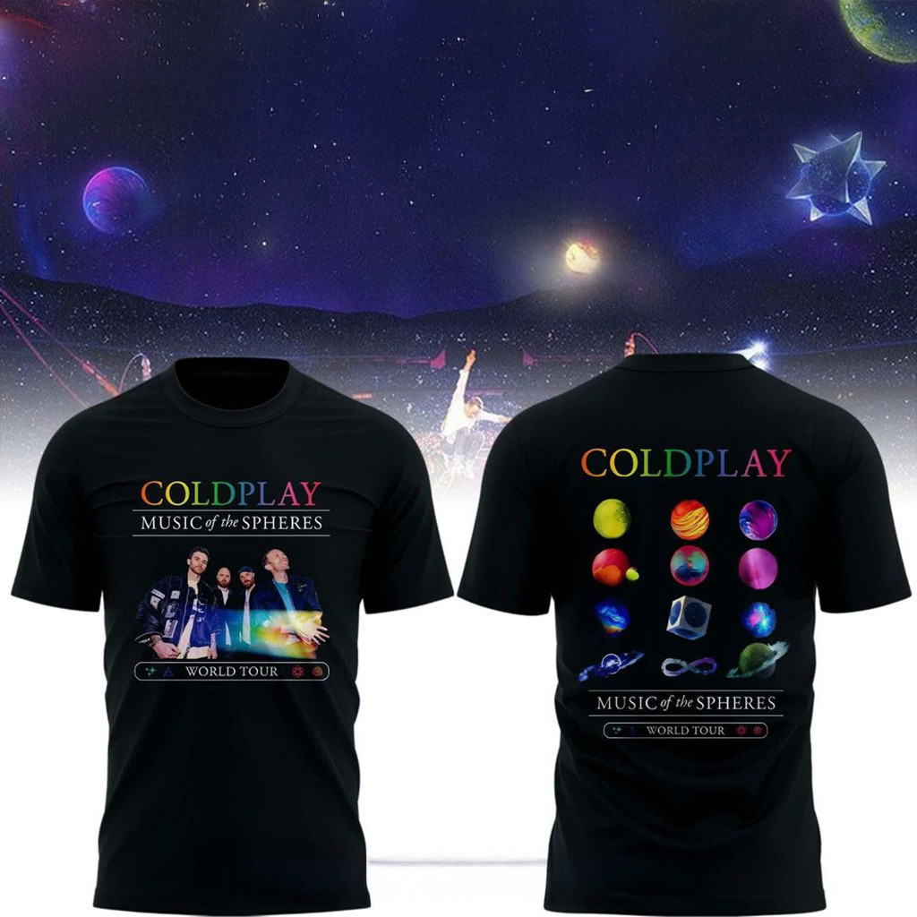 Coldplay Music Of The Spheres World Tour 25 Special Shirt Black Coldplay Merch Friends Gifts