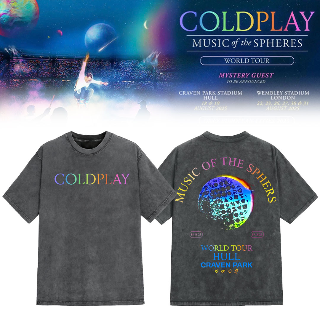 Coldplay World Tour Hull Craven Park T-shirt Gift Ideas For Music Lovers