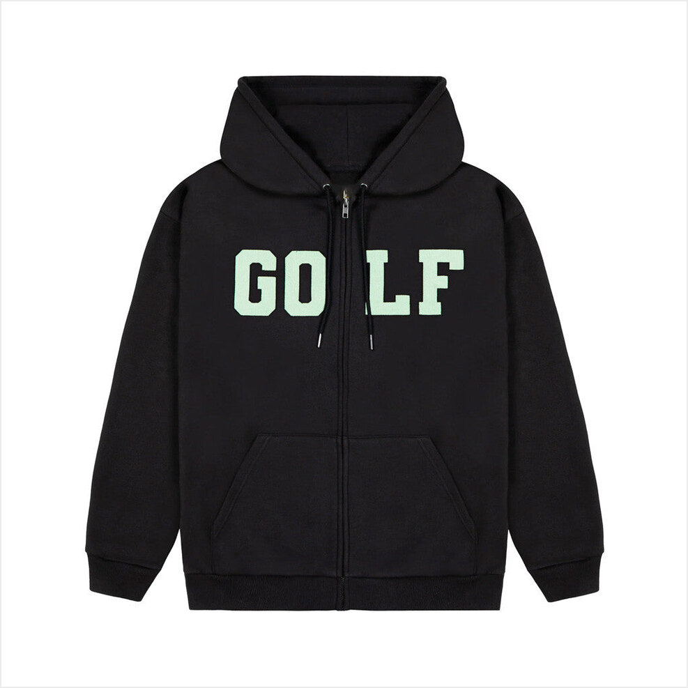 Collage Cord Black Zip Hoodie Tyler The Creator Merch Golf Wang Merch Gifts For Husband