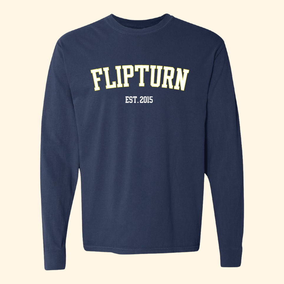 Collegiate Flipturn Long Sleeve T-Shirt Flipturn Merch Birthday Gifts For Rock Band Fans