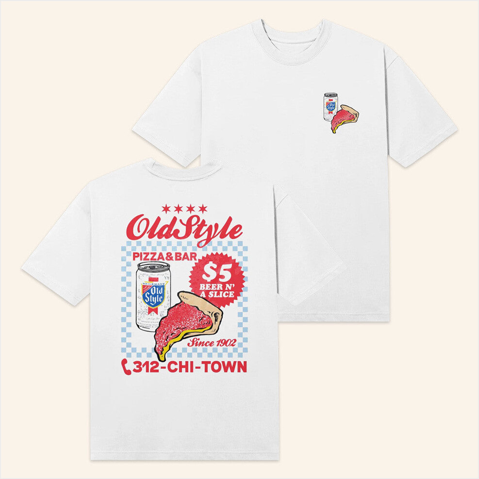 Color Pizza And Bar T-Shirt Old Style Beer Merch BFF Birthday Gifts Christmas Presents