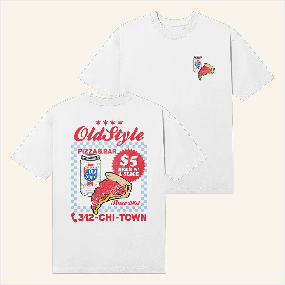 Color Pizza Bar T-Shirt Old Style Beer Merch Birthday Gifts For Best Friend Christmas Presents