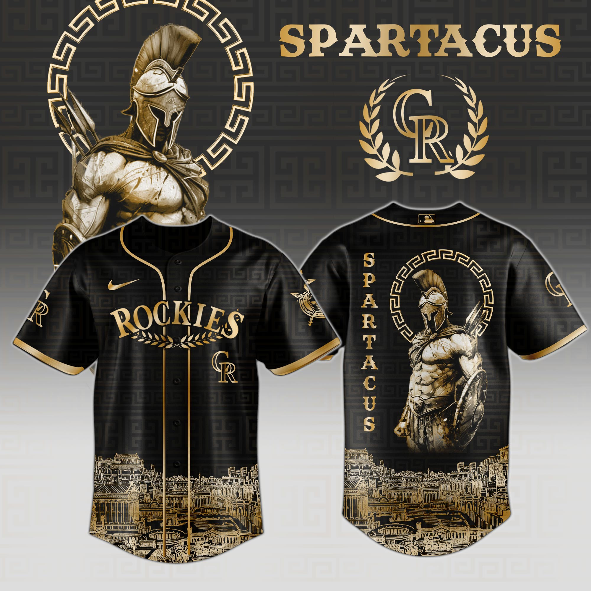 Colorado Rockies Mlb X Spartacus Baseball Jersey For Fans