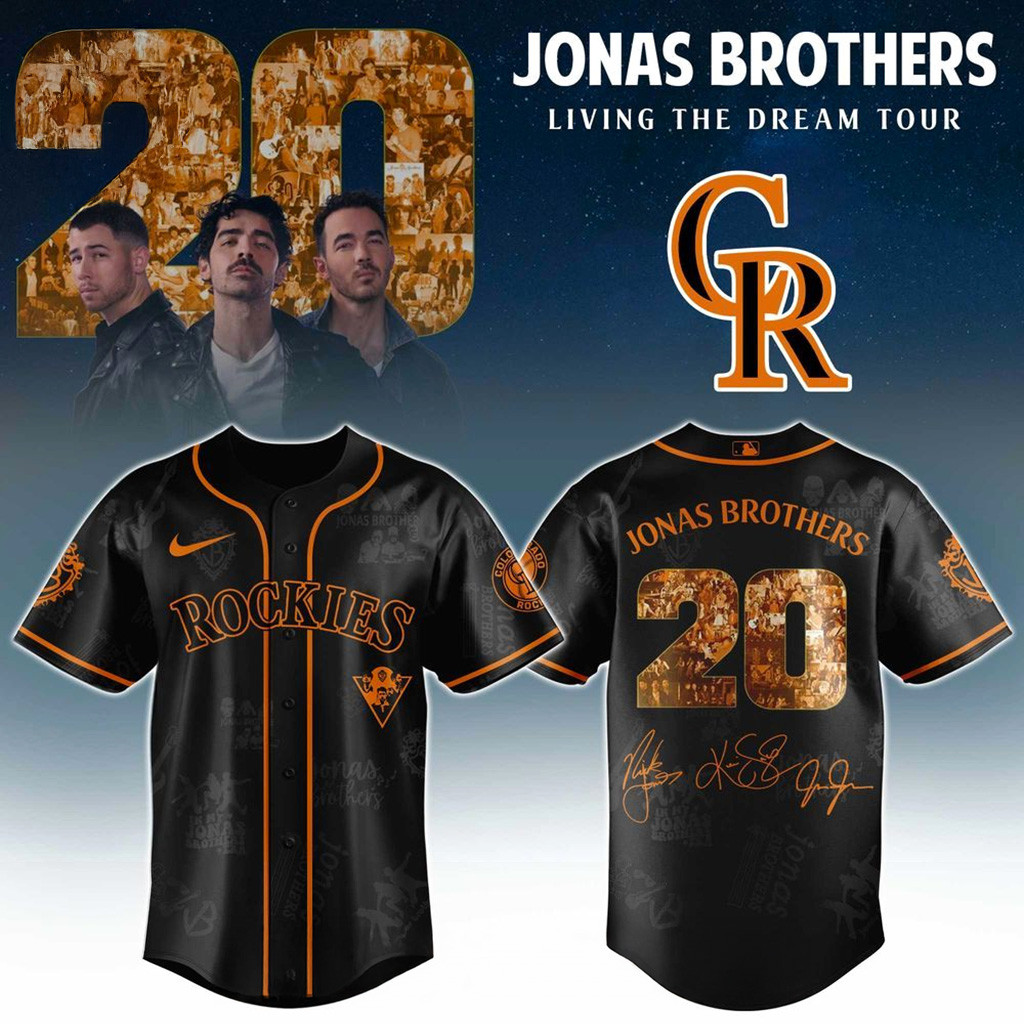 Colorado Rockies X Jonas Brothers Living The Dream Tour 2025 Jersey Rockies Merch Fans Gifts