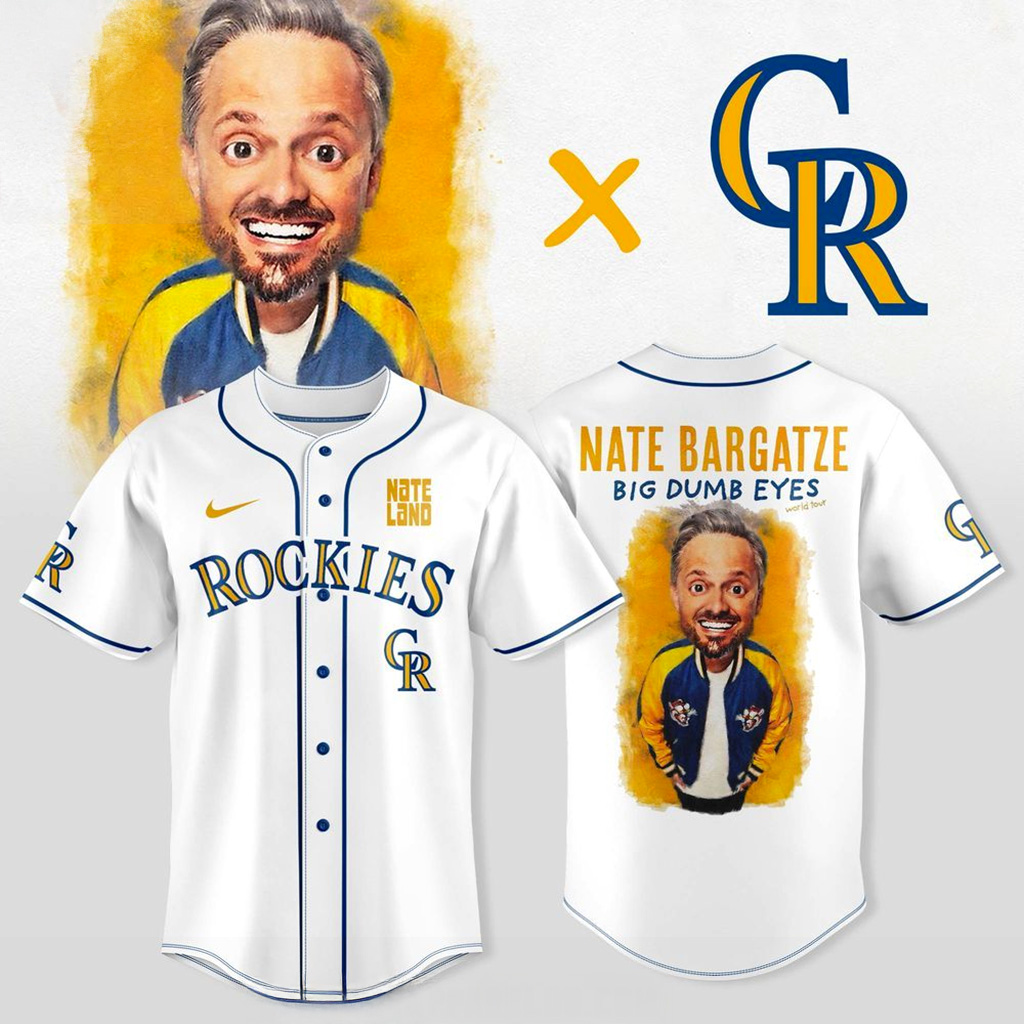 Colorado Rockies X Nate Bargatze Big Dumb Eyes World Tour Jersey Colorado Rockies Merch